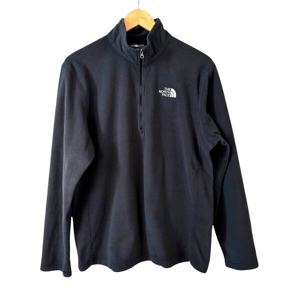 THE NORTH FACE Mens Half Zip Fleece Pullover Jacket Dark Gray Size Medium Hiking - Picture 1 of 10